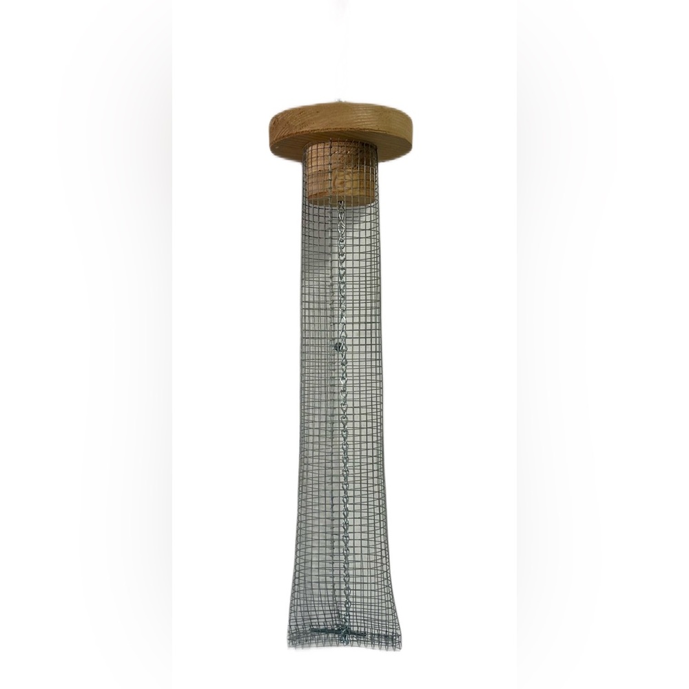 🎉HP🎉NEW!🐦Bird Peanut Feeder w/cedar top, hanging chain. Handcrafted